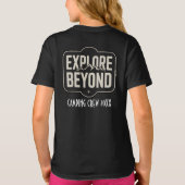 Aangepaste Explore Beyond Camping Crew 2026 T-shirt (Achterkant)