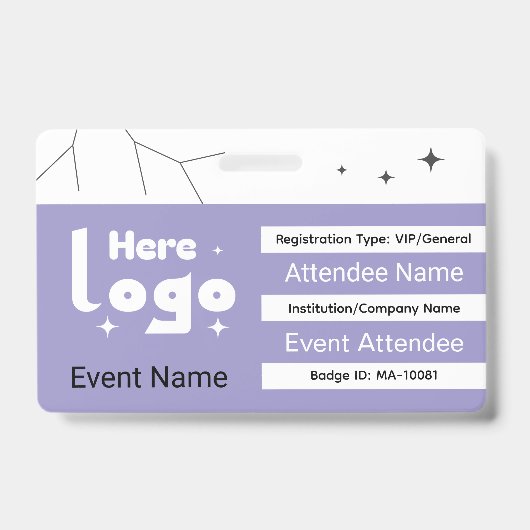 Aangepaste Expo-badge-ID Badge (Voorzijde)