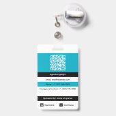 Aangepaste Expo ID-badge met QR-code Badge (Achterkant met uittrekbare clip)