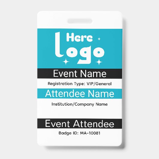 Aangepaste Expo ID-badge met QR-code Badge (Voorzijde)