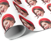 Aangepaste Face Gift Wrap Gepersonaliseerde Verpak Cadeaupapier (Rol Hoek)