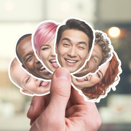 Aangepaste Face Sticker – Gepersonaliseerde 6 foto