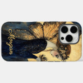 Aangepaste Fairy Navy en Goud Case-Mate iPhone Case (Achterkant (horizontaal))