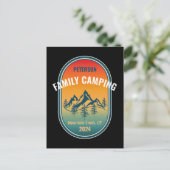 Aangepaste Familie Camping Sunset Adventure Briefkaart (Staand voorkant)
