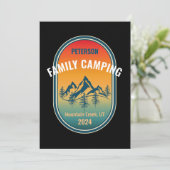 Aangepaste Familie Camping Sunset Adventure Kaart (Staand voorkant)