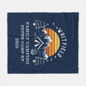 Aangepaste Familie Camping Zomervakantie Matching Fleece Deken (Voorkant (Horizontaal))