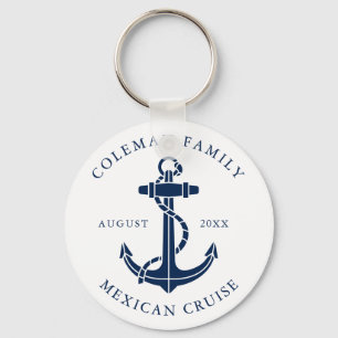 Aangepaste Familie Cruiseschip Nautisch Anker Mode Sleutelhanger