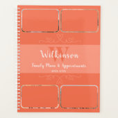 Aangepaste Familie Foto Peach Ontwerp Afspraak Planner (Voorkant)