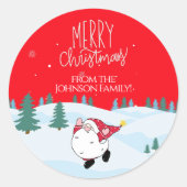 Aangepaste familie Kerst stickers (Voorkant)