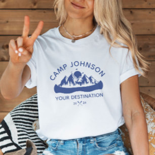 Aangepaste Familie Lake Camping Vakantie Groepen M T-shirt