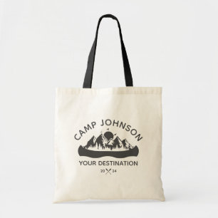 Aangepaste Familie Lake Camping Vakantie Groepen M Tote Bag
