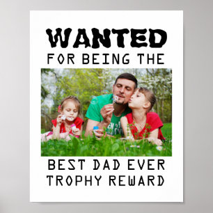 Aangepaste familie of vaders dagfoto wilde sjabloo poster