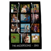 Aangepaste familie 🖼️Photo Collage Monogram Medium Cadeauzakje (Voorkant)
