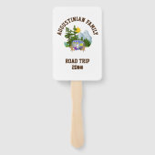 Aangepaste familie Road Trip Van Life Handwaaier (Achterkant)