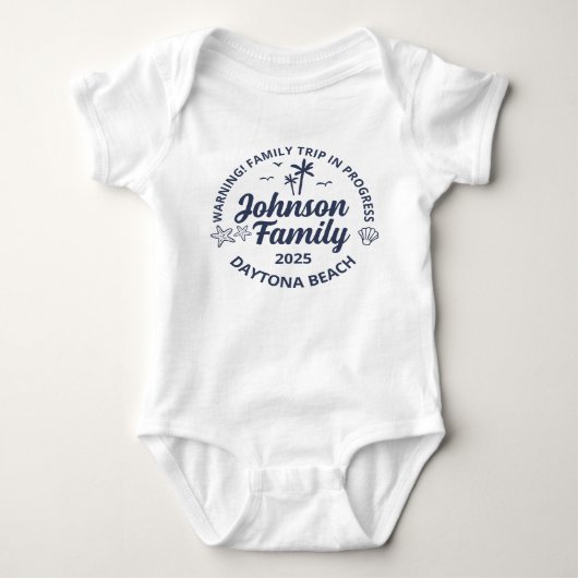 Aangepaste Familie Strand Vakantie Groep Matching Romper (Voorkant)