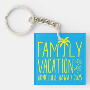 Aangepaste Familie Strand Vakantie Groep Matching Sleutelhanger