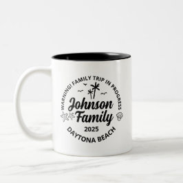 Aangepaste Familie Strand Vakantie Groep Matching Tweekleurige Koffiemok