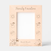 Aangepaste Familie Vakantie Strand Foto Gegraveerde Lijstjes (Voorkant)