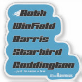 Aangepaste Familie Vinyl Sticker-Blauw Sticker (Voorkant)