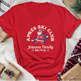 Aangepaste Familie Vrienden Groep Ski Trip Ski's T-shirt