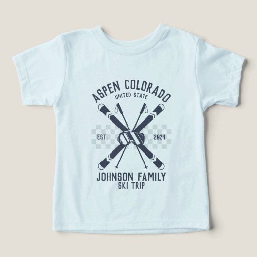 Aangepaste Familie Vrienden Ski Trip Groep Matchin (Design voorkant)