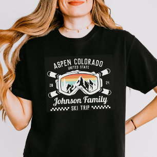Aangepaste Familie Vrienden Ski Trip Groep Matchin T-shirt