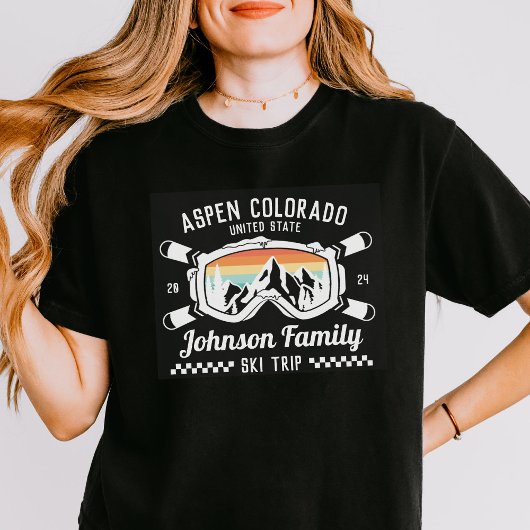 Aangepaste Familie Vrienden Ski Trip Groep Matchin T-shirt