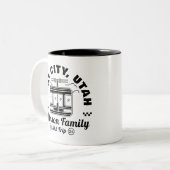 Aangepaste Familie Vrienden Skitocht Matching Groe Tweekleurige Koffiemok (Voorkant links)