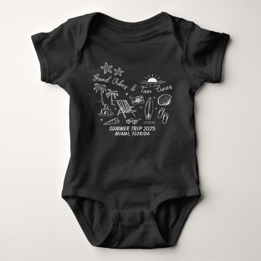 Aangepaste Familie Zomer Strandreis Groep Matching Romper (Voorkant)