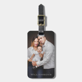 Aangepaste familiefoto bagagelabel
