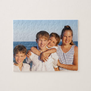 Aangepaste familiefoto behouden legpuzzel