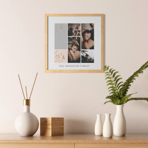 Aangepaste familiefoto collage Poster en afdrukken