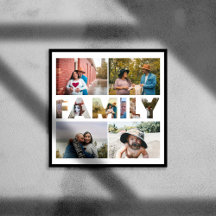 Aangepaste familiefoto collage Poster en afdrukken