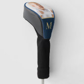 Aangepaste familiefoto gepersonaliseerd monogram golfheadcover (Schuin)