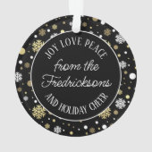 Aangepaste familiefoto Kerstmis Persoonlijk 2025 Ornament (achterkant)