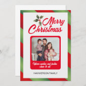 Aangepaste familiefoto Kerstuitnodiging Kaart (Voorkant / Achterkant)