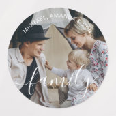Aangepaste familiefoto met aangepaste naam labels (Design 2)