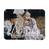 Aangepaste familiefoto met aangepaste naam magneet (Horizontaal)