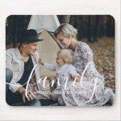 Aangepaste familiefoto met aangepaste naam muismat (Voorkant)