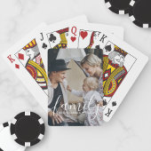 Aangepaste familiefoto met aangepaste naam pokerkaarten