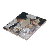 Aangepaste familiefoto met aangepaste naam tegeltje (Zijkant)
