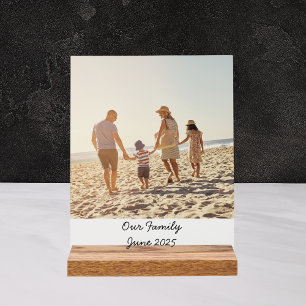 Aangepaste familiefoto met tekst acryl bord