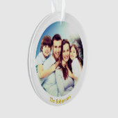 Aangepaste familiefoto met wit Lijst gepersonalise Ornament (voorkant)