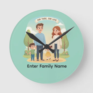 Aangepaste familiefoto Onze stam Onze liefde Ronde Klok