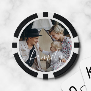 Aangepaste familiefoto poker chips