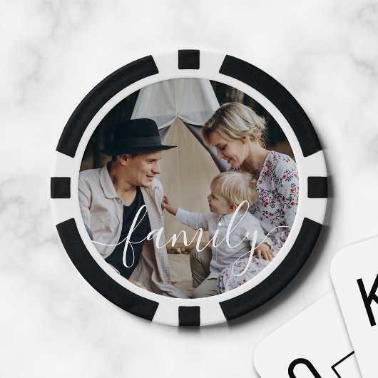 Aangepaste familiefoto poker chips