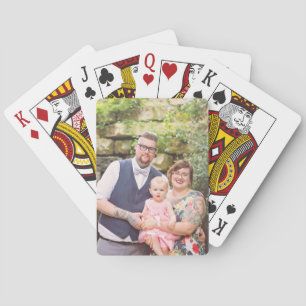 Aangepaste familiefoto pokerkaarten