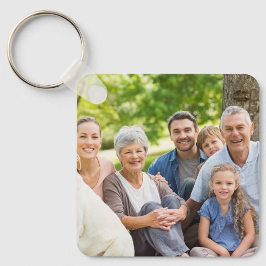 Aangepaste familiefoto sleutelhanger (Voorkant)