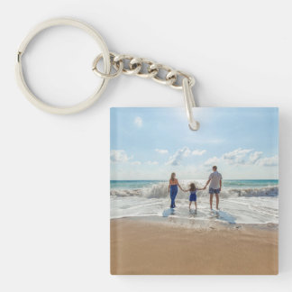 Aangepaste familiefoto sleutelhanger