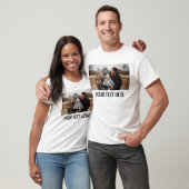 Aangepaste familiefoto Verjaardag Afbeelding Tekst T-shirt (Unisex)